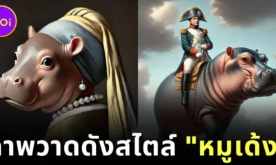 18 ภาพศิลปะของ "หมูเด้ง" ที่ได้แรงบันดาลใจมาจากภาพวาดดังระดับโลก โดย AI