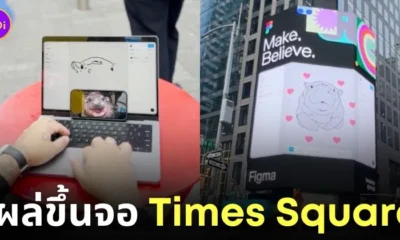 หมูเด้งขึ้นจอ LED times square นิวยอร์ก