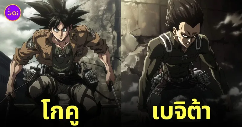 ตัวละคร Dragon Ball Z ดราก้อนบอล Attack on Titan ผ่าพิภพไททัน aiart