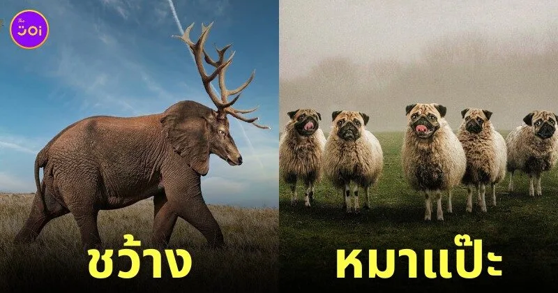 ภาพตัดต่อ Animal Hybrids สัตว์โลกผสมข้ามสายพันธุ์ Photoshop