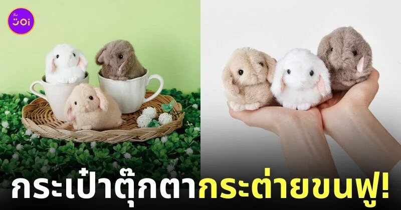 กระเป๋าตุ๊กตากระต่ายขนฟู felissimo
